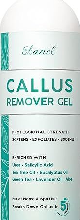 Ebanel Professional Callus Remover for Feet with 20% Urea, Epsom Salt, Salicylic Acid, Glycolic Acid, Heel Toe Foot Callus Remover Gel Peel Exfoliator Dead Skin Removal for Feet, Cracked Heel Repair