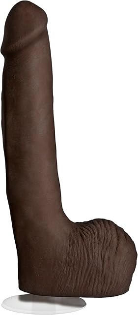 Doc Johnson Signature Series - Rob Piper - 10.5 Inch Realistic ULTRASKYN Dildo with Removable Vac-U-Lock Suction Cup - F-Machine & Harness Compatible - for Adults Only, Chocolate