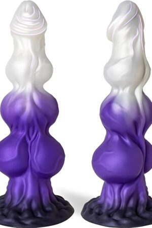 10 Inch Big Girthy Knot Horse Dildo - Knotted Monster Fantasy Dragon Dildo with 3 Dog Knots, Huge Thick Anal Butt Plug with Large Suction Cup for Hands-Free, Adult Sex Toys & Games for Women Men Gay