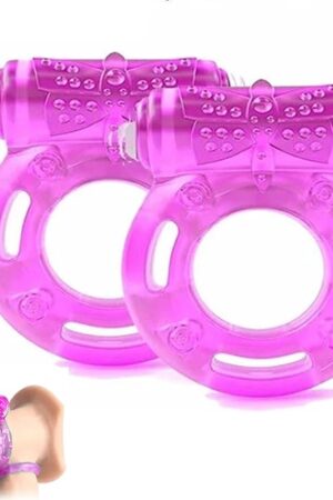 Vibrating Cock Ring Male Sex Toys for Couples, 2PCS Penis Ring Vibrator Clitoral Stimulator for Enhance Men Sex Games, Silicone Cockring Prostate Massager Penis Vibrator Adult Sex Toys for Men