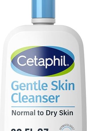Cetaphil Face Wash, Hydrating Gentle Skin Cleanser for Dry to Normal Sensitive Skin, 20 oz, Fragrance Free, Soap Free and Non-Foaming
