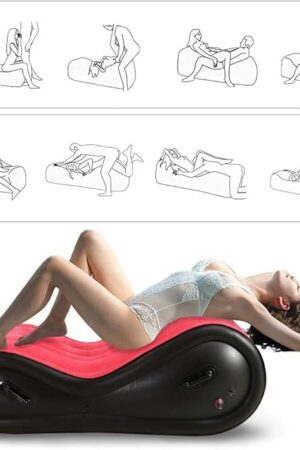 FST Inflatable Sex Sofa with Detachable Bondage Restraint Cuff Kits Sex Cushion for Couple BDSM Deeper Positions Sex Furniture for Bedroom