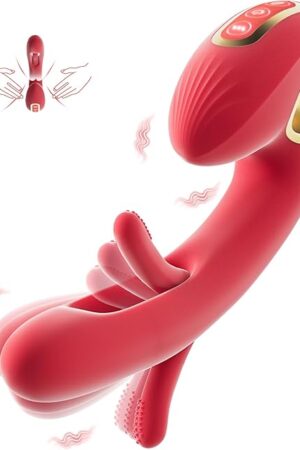 G Spot Vibrator Sex Toys - Rabbit Vibrators Adult Sex Toy for Women, Clitoral Stimulator Dildo with 10 Vibration & 7 Flapping Mode, Waterproof Dildos Sex Machine Anal Toys for Female and Couples