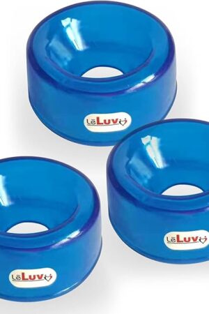 LeLuv Set of 3 Blue TPR Sleeves for EasyOp 2 inch Penis Pumps Small Opening -I.D 9" O.D. 2.6"