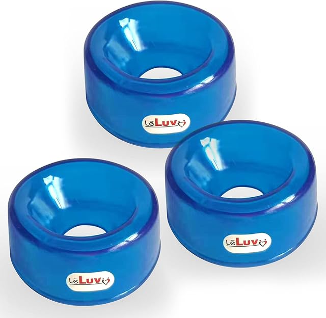 LeLuv Set of 3 Blue TPR Sleeves for EasyOp 2 inch Penis Pumps Small Opening -I.D 9" O.D. 2.6"