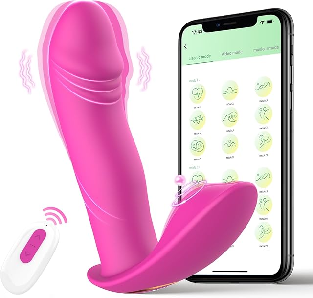 APP Remote Control Wearable Vibrator - G Spot Vibrators with 9 Vibration Modes 2 Powerful Motors & Dual Stimulation Waterproof Dildo Panty Vibrator Adult Sex Toys for Women Couples