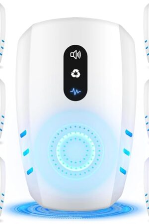 2025 Upgraded Ultrasonic Pest Repellent Indoor Insect Repeller, Pest Control, Repellent Roach, Mouse, Bugs, Mosquito, Mice, Spider, Ant, Rodent Repellent Ultrasonic Plug in, 3 Mode Switching, 6 Packs
