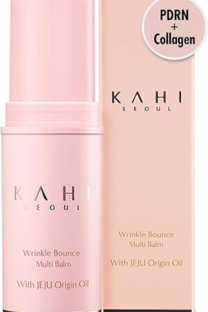 KAHI Wrinkle Bounce Multi Balm Stick | PDRN Collagen Wrinkle Stick | Korean Skin Care |All-in-One Hydrating Lip Balm Eye Cream Neck Cream Make Up Base & Face Mist Moisture Balm