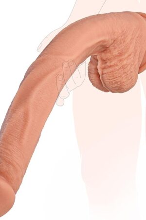 17.5inch Extra Long Dildo, Realistic Silicone Large Anal Dildos with Small Glans for G-Spot Stimulator & Anal Trainer, Flexible Thick XXL Dildo with Suction Cup Huge Anal Plug Toy for Women Men Gay