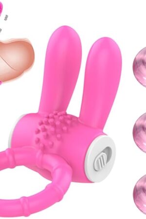 Vibrating Cock Ring Rabbit Penis Ring Vibrator Adult Sex Toy for Longer Harder Stronger Penis Vibrators Clitorals Stimulator Cock Vibrator Couples Adult Sex Toys & Game for Men Women