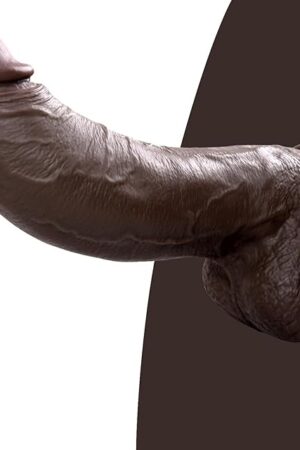 116in Huge Thick Big Black Dildo, 267'' Diameter Realistic BBC Curved Dildo, Soft Dual Density Giant Silicone Dildos, XXL Massive Dildos, Cobulipo Big Size Adult Sex Toys for Women Men Gay