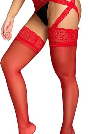 Women's High Waist Tights Fishnet Lingerie Sexy Stocking High Tight Garter Belt Suspender Pantyhose