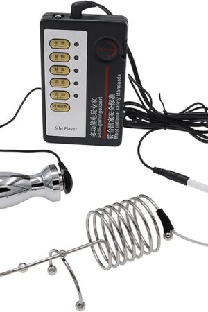Electrical Anal Plug Anal Dildo Urethral Sound Electro with Penis Ring Cock Ring Stimulation Masturbation Set Inserting Toys for Beginners and Advanced Users