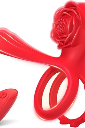 Dual Pleasure Cock Ring Vibrator for Couples - UTIMI G-spot Vibrator Cockring with 10 Modes Adjustable Ring for Clit Stimulation & Stronger Erections