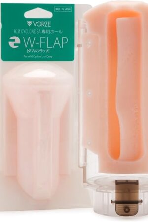 A10 Cyclone SA Inner Sleeve Double Flap, Male Masturbator Cup, Pocket Pussy with Thick, Elastic & Stretchy Material, Rotation Blowjob Penis Japanese Onahole, Double Tongues Spin Structure