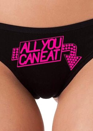 All You Can Eat Black Thong Oral Aint gonna lick itself sexy