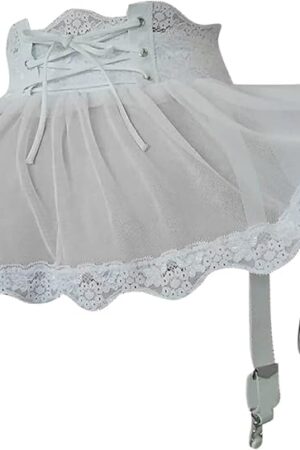 Women Dress Sexy Lingerie Skirt Bandage Garter Stocking Suspenders Garter Belt Lace Mesh Female Skirt Underwear