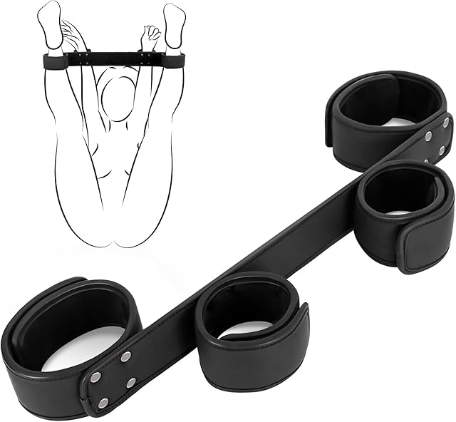 BDSM Bondage Restraints Kits Couples Sex Toys,Towuyi Spreader Bar with Adjustable Ankle Wrist Sex Cuffs Restraints Set Bondage Gear Accessories for Adults Beginners SM Games Play
