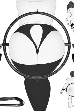 BDSM Waist and Hip Restraint Rings Sex Toy, Bondage Restraints Stainless Ring with Whip Handcuffs for Couples, Adult Toys Slave Kits with Padlocks Cuffs Spanking Games for Women & Men