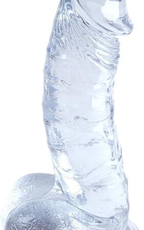 10 Inch Realistic Big Clear Dildo Sex Toy, 217'' Diameter Lifelike Huge Thick Dildo with Suction Cup for Hands-Free, Soft Large Anal Dildos for Men and Women Pleasure