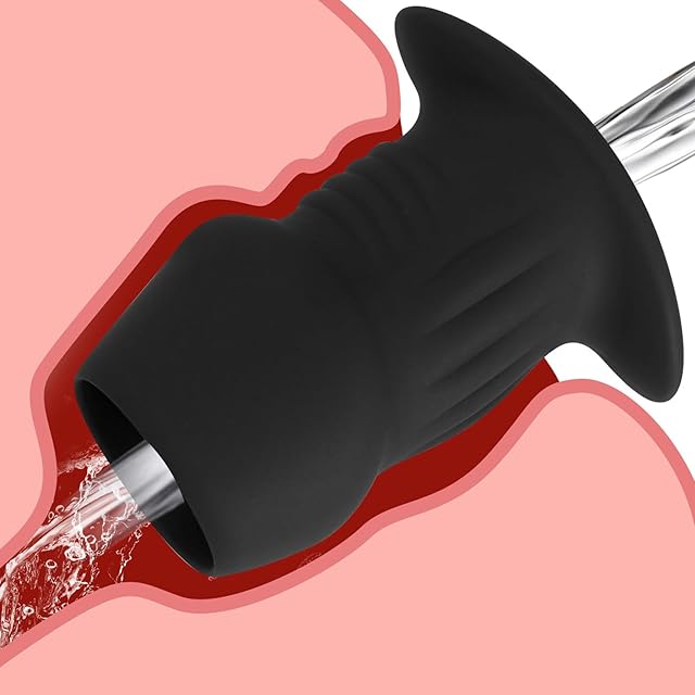 Hollow Tunnel Huge Butt Plug Silicone Flared Expanding Anal Plugs, Dilating Anus Stimulator Training Trainer Butt Stretcher for Men Women Couples Advanced Users Adult Sex Toys