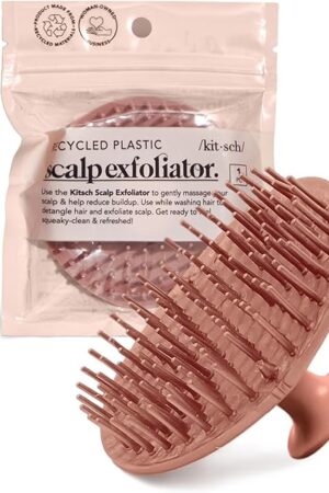 Kitsch Scalp Massager for Hair Care - Scalp Scrubber, Shampoo Brush & Exfoliator for All Hair Types - Relaxing & Exfoliating - Terracotta