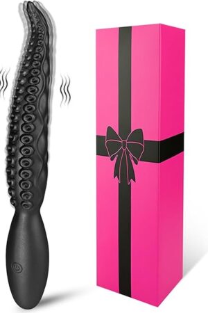 118" Silicone Monster Tentacle Vibrating Slim Anal Dildo Beginner, 75" Realistic G-Spot Octopus Thin Dildo Vibrator with 10 Modes,Dragon Prostate Dildos Vaginal Anal Plug Sex Toy for Women Men Gay