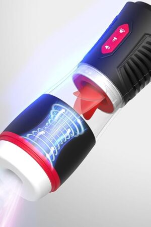 Automatic Tongue Licking Male Masturbators Cup, Sucking Cup with 7 Licking & 4 Suction Modes for Male Sex Toys, Penis Pump Visible Blowjob Stroker Toy for Mens Masturbation
