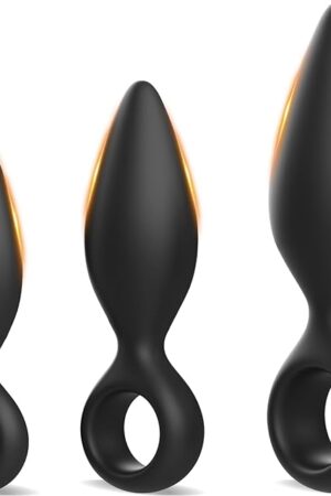 Anal Plug Sex Toys 3 PCS Butt Plug Trainer Kit for Men Women for Beginners, Advanced Users, Anal Dildo Training Kit Adult Toys with Flared Base Prostate Long-Term Wear, Sex Toys for Couples