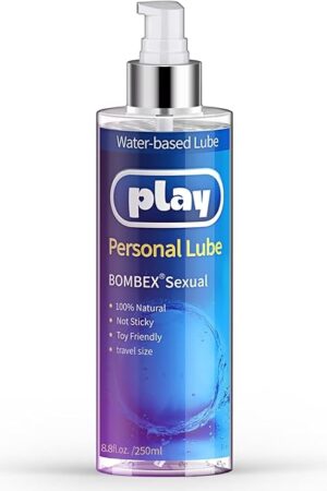 BOMBEX Water Based Lube 8.6 Fl Oz - Personal Lubricant, Long-Lasting Sex Lube for Men, Women, and Couples, Toys Friendly Gentle Natural Lubricants, Smoothly Anal Lube, Non-Staining
