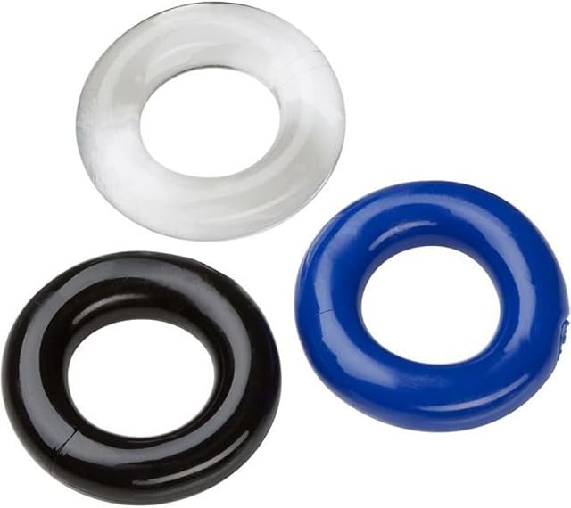Cloud 9 Donut C-Ring Penis Bands 3 Pack Multicolor