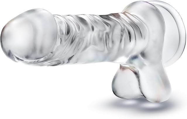 Eden Realistic 7.5 Inch Dildo with Powerful Suction Cup - Life-Like Penis for G-Spot Stimulation & Anal Sex Games - Clear for Visibility - Harness Compatible - Adult Sex Toy for Women and Couple