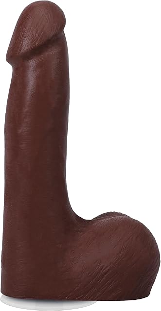 Doc Johnson The Realistic Dildo - 7 Inch ULTRASKYN Dildo with Removable Vac-U-Lock Suction Cup - F-Machine and Harness Compatible Dildo - for Adults Only, Chocolate