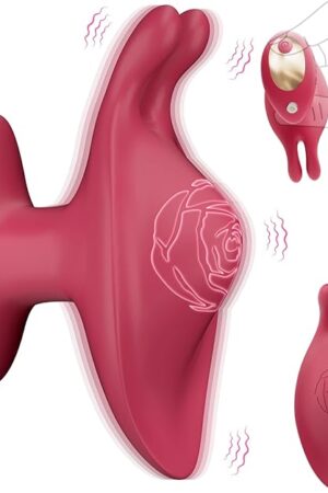 Clitoral Vibrator Rose Sex Toys - Mini Rabbit Vibrator with 10 Vibrating Modes, Adult Toys Nipple Clit Massager Clitoris Vagina Stimulator, Waterproof Silicone Sex Toys for Women Female Pleasure