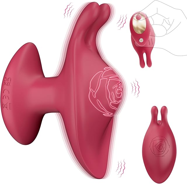 Clitoral Vibrator Rose Sex Toys - Mini Rabbit Vibrator with 10 Vibrating Modes, Adult Toys Nipple Clit Massager Clitoris Vagina Stimulator, Waterproof Silicone Sex Toys for Women Female Pleasure