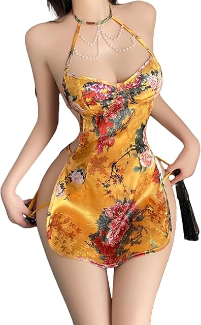 Women's Sexy Clothing Lingerie Mini Chinese Cheongsam Dress Anime Cosplay Lingerie Babydoll Costume