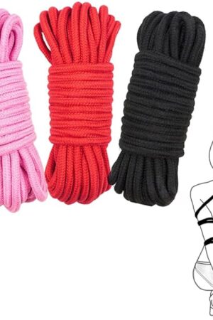 3Pcs Soft Cotton Sex Ropes Bondage Rope Restraint Kit for Adult Sex Games for Women & Men Couple BDSM Strap Use for Bed Restraints Game (3 Pcs)
