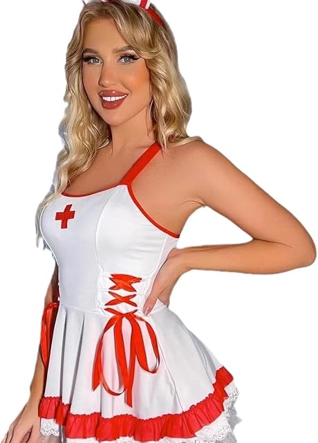 European and American lingerie, nurse uniforms, pure desire, sexy Halloween cosplay