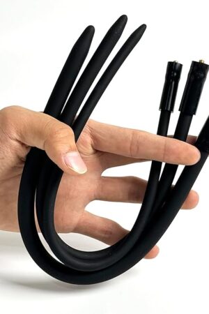 Electric-Shock Urethral Sounds Silicone Catheter Stretching E-stim Penis Plug Dilator SM Sex Toy (3PCS: 7+9+11mm)
