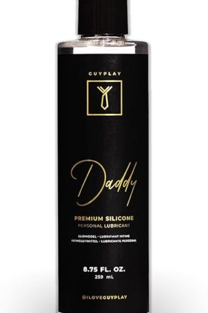 Daddy Premium Silicone Personal Lubricant by GUYPLAY - Silicone Based lube for Men, Women and Couples - Long Lasting Water Resistant Latex Safe Silicone Lube, 8.75 Fl Oz