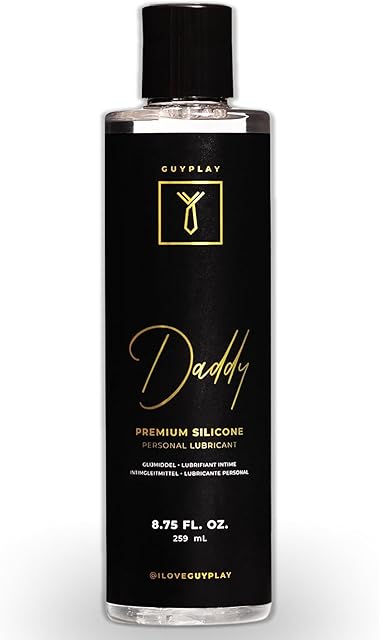 Daddy Premium Silicone Personal Lubricant by GUYPLAY - Silicone Based lube for Men, Women and Couples - Long Lasting Water Resistant Latex Safe Silicone Lube, 8.75 Fl Oz
