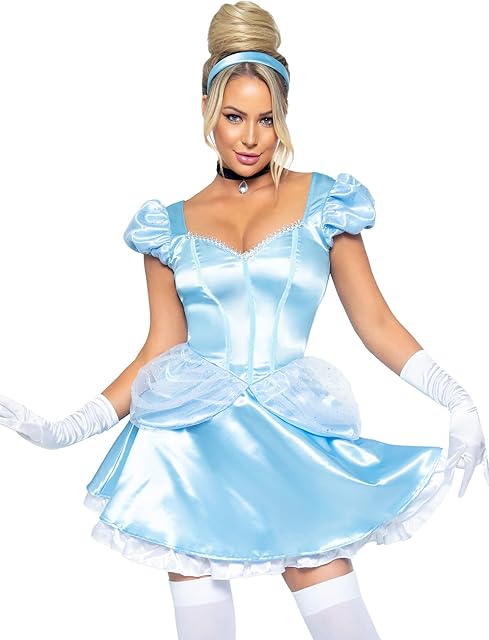 Women's 3 Pc Storybook Cinderella Costume