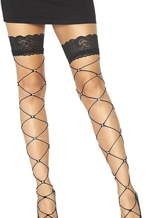 womens Jumbo Fishnet Thigh Highs