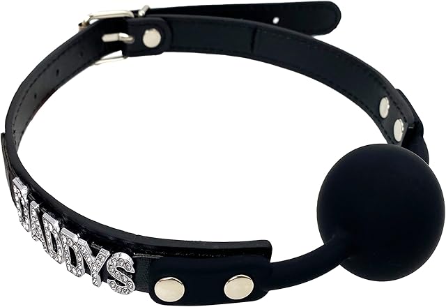 Womens Open Mouth Silicone Gag Mouth Ball with Letter Oring Gags Adult Sex Toys for Women Bondage Restraints BDSM and Romantic Encounters (Daddys)