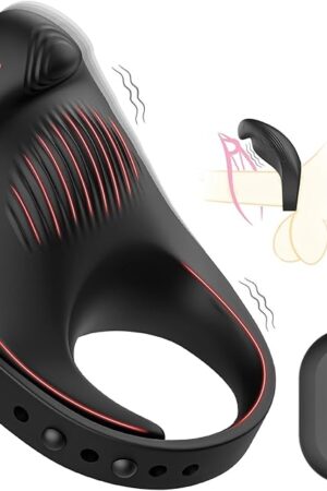 Vibrating Cock Ring with Clitoral Stimulator, Penis Ring Couple Sex Toys Vibrator, Eagle Shaped Clitoris Vibrator with 7 Vibrations Remote Control Rechargeable Harder Adult Sex Toy for Men & Couples