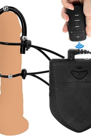 Electro Silicone Wireless Remote Control Penis Ring Cockring Glans Ring E-Stim Penis Glans Electrical Stimulation for Delayed Ejaculation Masturbation Sex Toy for Men