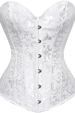 Women's Bustier Corset Top Sexy Lingerie Sets Black Satin Waist Cincher