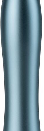 Bougie Bullet Vibrator for Women - Luxe Anodized Aluminum Adult Toy for Temperature Play with 20 Powerful Modes & USB Magnetic Charging Case - Whisper Quiet & Waterproof Sex Toys (Sky Blue)