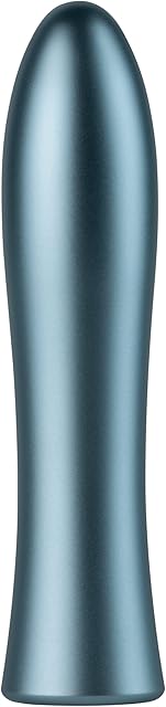 Bougie Bullet Vibrator for Women - Luxe Anodized Aluminum Adult Toy for Temperature Play with 20 Powerful Modes & USB Magnetic Charging Case - Whisper Quiet & Waterproof Sex Toys (Sky Blue)