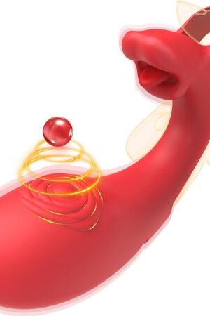Finger Vibrator Rose Sex Toy, Tongue Licking Vibrator Clitoris G Spot Stimulation Adult Toy for Women with 10 Vibration, Sexual Pleasure Tools Nipple Toy Couple Sex Toy for Flirting